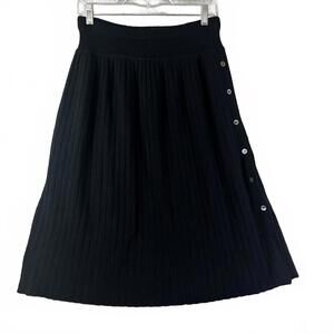 VTG Liz Claiborne Wool blend Black Ribbed Skirt Size Small